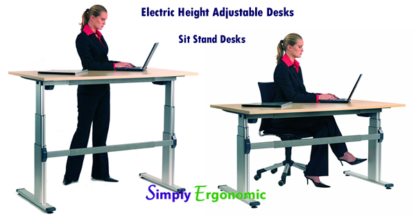 Electric Height Adjustable Computer Desk - Sit Stand Dest