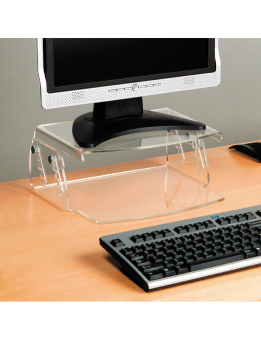 Perspex Height Adjustable Monitor Stand