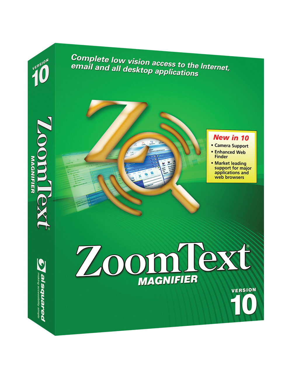 ZoomText Magnifier Software enlarges enhances your computer screen