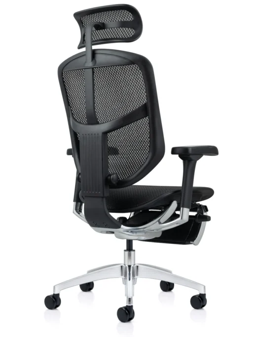 Enjoy Elite Red Leather Seat, Red Mesh Office Chair Ergohuman