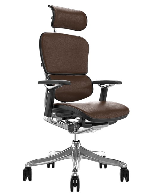 Ergohuman Plus Luxury Brown Leather with Head Rest