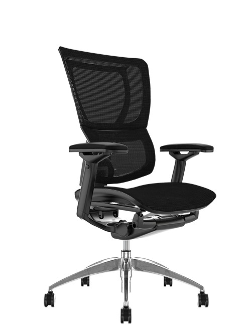 Mirus Black Mesh Office Chair, Black Frame, no Head Rest