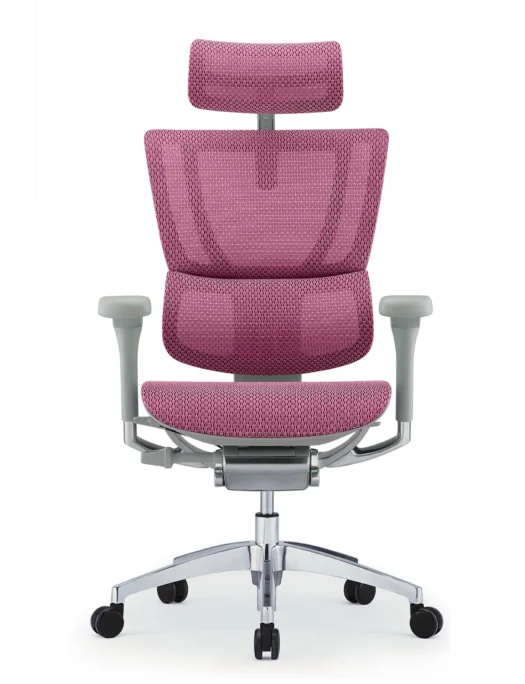 Mirus Elite Pink Mesh Office Chair G2 Grey Frame