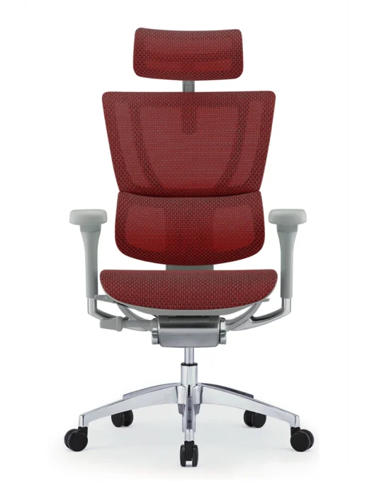 Mirus Elite Red Mesh Office Chair G2 Grey Frame