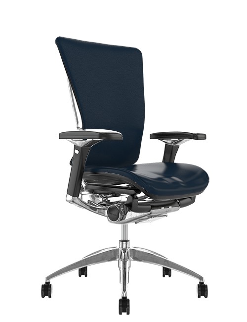 Nefil Black Leather Office Chair